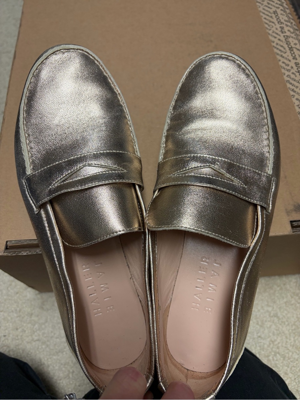 Jamie Haller Gold Loafers